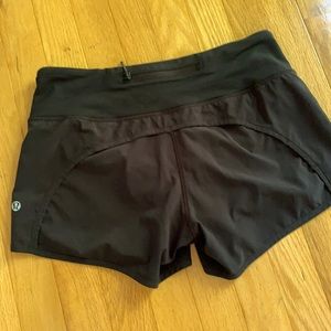 Lululemon black running shorts